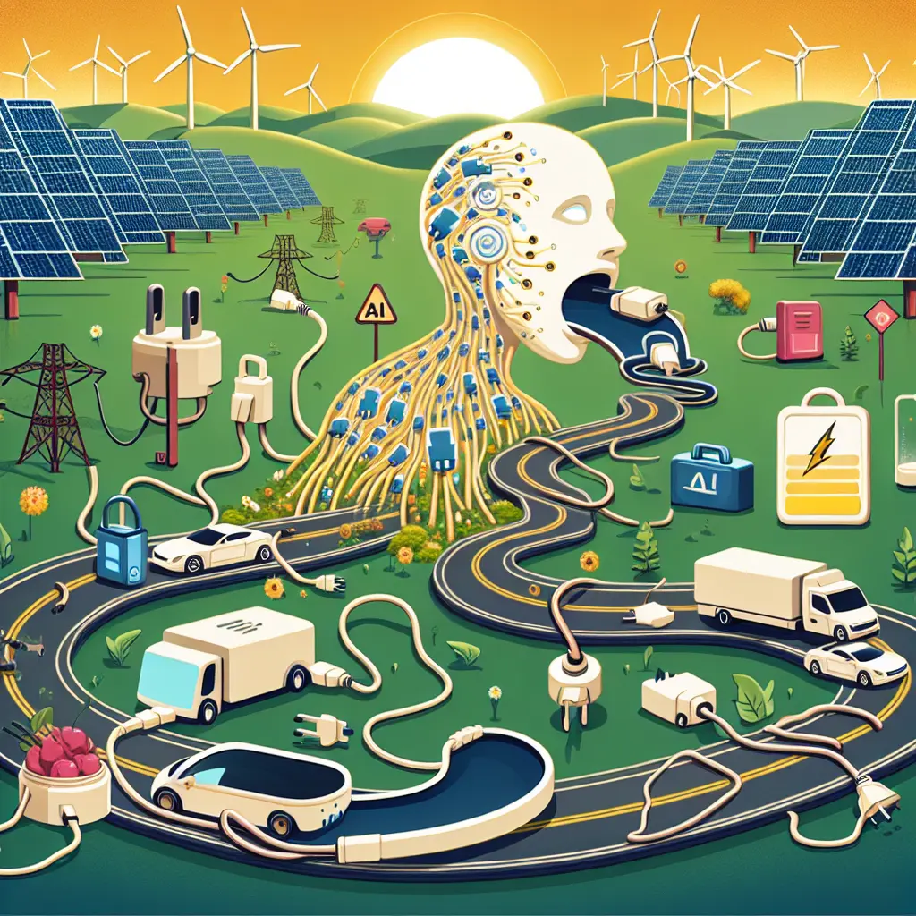 Illustration of AI consuming electricity highlighting the urgent need for sustainability