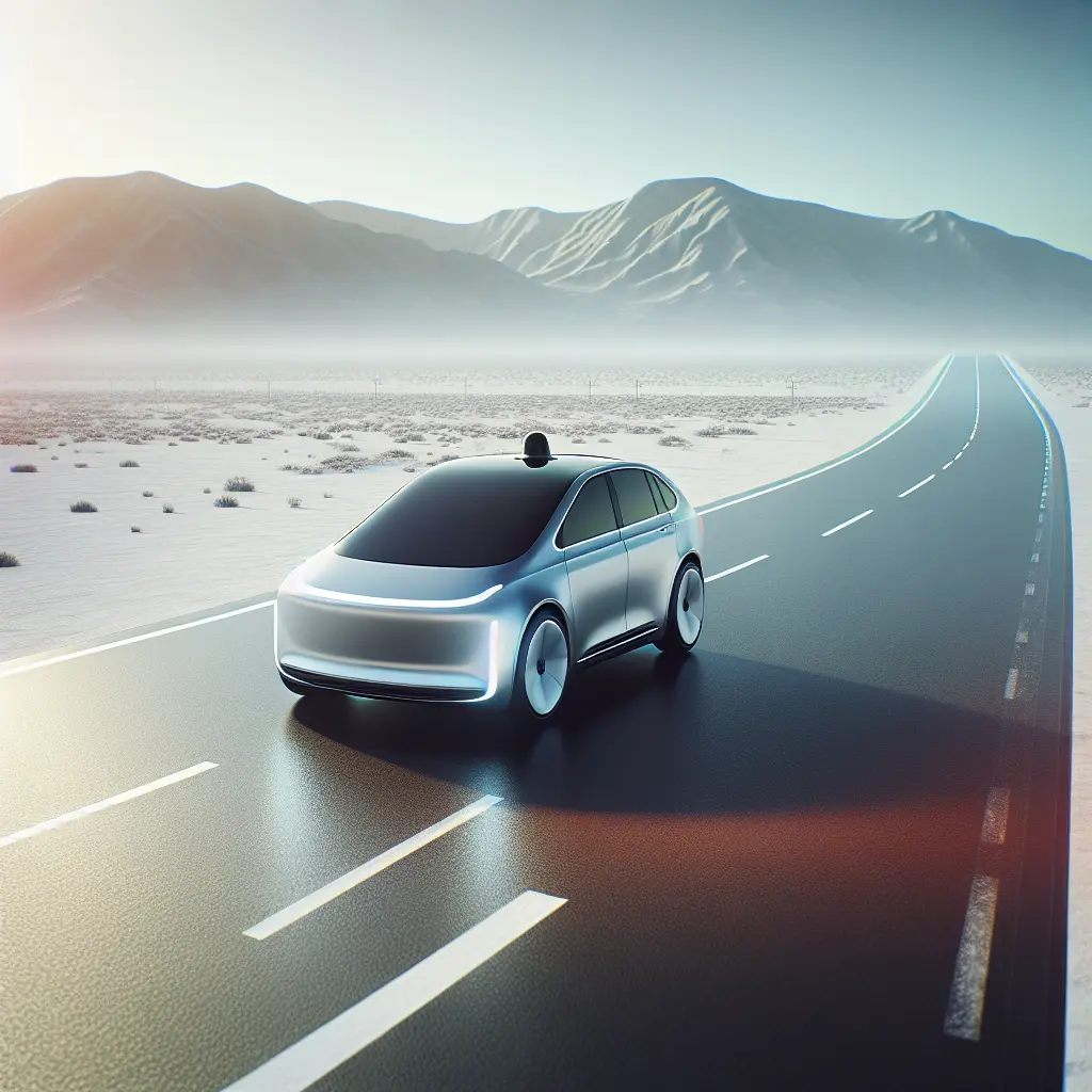 Mercedes' new autonomous vehicle on the road, symbolizing a shift towards a driverless future