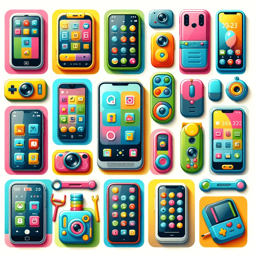 Collage of Kid-Friendly Phones